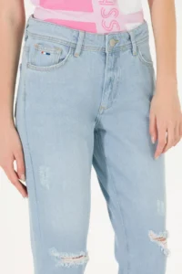 US Polo Assn. Women Light Blue Size Friend Fit Jeans Pants - Image 5