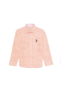US Polo Shirt Assn. Boys' Orange Long Sleeve Shirt