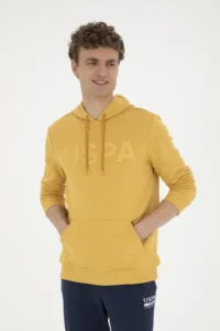 US Polo Assn. Men Mustard Basic Sweatshirt