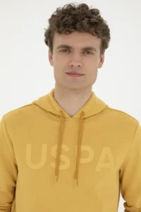 US Polo Assn. Men Mustard Basic Sweatshirt - Image 2