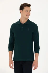 US Polo Assn. Men dark Green Basic Sweatshirt - Image 3