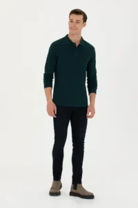 US Polo Assn. Men dark Green Basic Sweatshirt - Image 4