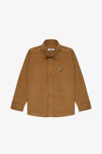 US Polo Shirt Assn. Boys' Light Khaki Long Sleeve Shirt