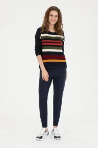 US Polo Assn. Women Navy Blue slim Fit Knitwear Pants