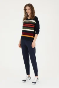 US Polo Assn. Women Navy Blue slim Fit Knitwear Pants - Image 3