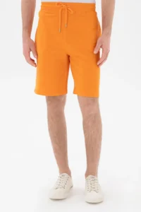 US Polo Assn. Men Orange Knitting Shorts - Image 2
