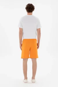 US Polo Assn. Men Orange Knitting Shorts - Image 4