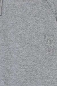 US Polo Shirt Assn. Boys' Gray Melange Knitting Shorts - Image 3