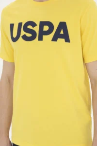 US Polo Shirt Assn. Men Regular Fit Crew Neck Yellow Basic T-Shirt - Image 6