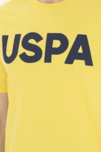US Polo Shirt Assn. Men Regular Fit Crew Neck Yellow Basic T-Shirt - Image 7