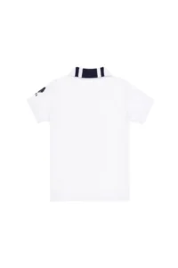 US Polo Assn. Boys' WHITE Polo Shirt Collar T-Shirt - Image 5