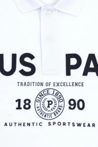 US Polo Assn. Boys' WHITE Polo Shirt Collar T-Shirt - Image 6