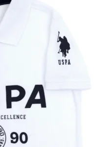 US Polo Assn. Boys' WHITE Polo Shirt Collar T-Shirt - Image 7