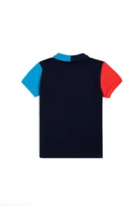 US Polo Assn. Boys' Navy Blue Polo Shirt Collar T-Shirt - Image 2