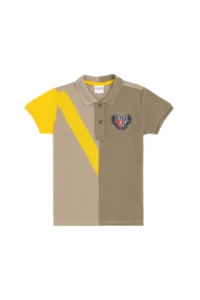US Polo Assn. Boys' Light Khaki Polo Shirt Collar T-Shirt
