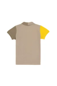 US Polo Assn. Boys' Light Khaki Polo Shirt Collar T-Shirt - Image 2