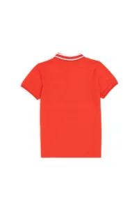 US Polo Assn. Boys' Red Polo Shirt Collar T-Shirt - Image 2