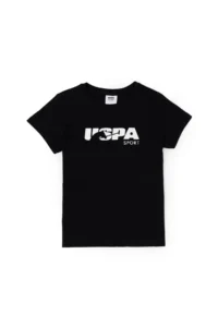 US Polo Shirt Assn. Boys' Black Crew Neck T-Shirt