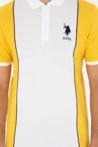 US Polo Shirt Assn. Men Regular Fit Polo Shirt Shirt Collar Saffron T-Shirt - Image 6