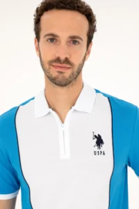 US Polo Shirt Assn. Men Saks Blue Blue T-Shirt - Image 2