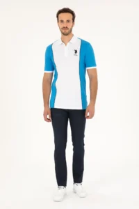 US Polo Shirt Assn. Men Saks Blue Blue T-Shirt - Image 4
