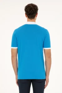 US Polo Shirt Assn. Men Saks Blue Blue T-Shirt - Image 5