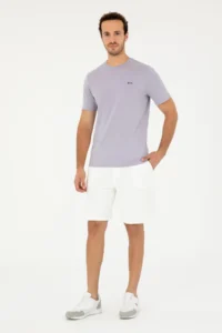 US Polo Assn. Men Ecru Knitting Shorts - Image 3