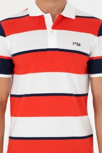 US Polo Assn. Men Regular Fit Polo Shirt Collar Red T-Shirt - Image 6