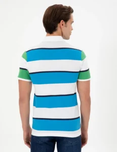 US Polo Assn. Men Saks Blue T-Shirt - Image 5