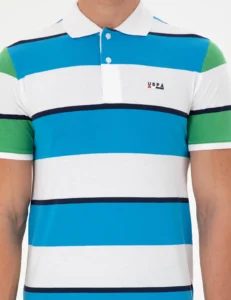 US Polo Assn. Men Saks Blue T-Shirt - Image 6