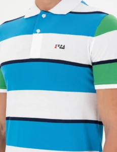 US Polo Assn. Men Saks Blue T-Shirt - Image 7