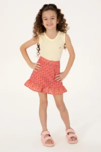 US Polo Shirt Assn. Girls' Pomegranate Blossom Weaving Skirt