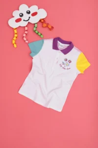 US Polo Assn. Girls' WHITE Polo Shirt Collar T-Shirt