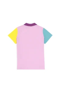 US Polo Assn. Girls' WHITE Polo Shirt Collar T-Shirt - Image 3