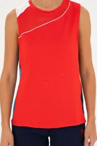 US Polo Assn. Women Red Sleeveless Crew Neck T-Shirt - Image 6