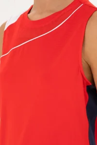 US Polo Assn. Women Red Sleeveless Crew Neck T-Shirt - Image 7