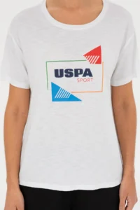 US Polo Assn. Women WHITE Crew Neck T-Shirt - Image 6