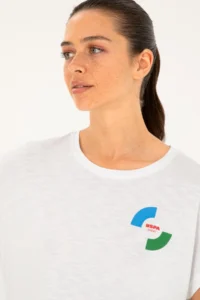 US Polo Assn. Women WHITE Crew Neck T-Shirt - Image 2