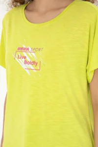 US Polo Assn. Women Peanut Green Crew Neck T-Shirt - Image 7