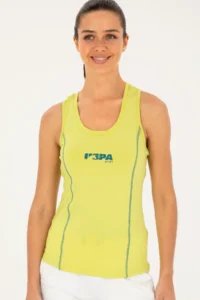 US Polo Assn. Women Peanut Green Sleeveless Crew Neck T-Shirt - Image 3