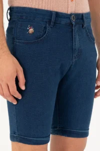 US Polo Assn. Men DARK BLUE Jeans Shorts - Image 5