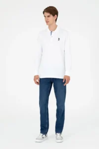 US Polo Assn. Men WHITE Basic Sweatshirt - Image 4