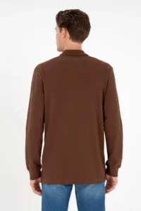 US Polo Shirt Assn. Men Brown Basic Sweatshirt - Image 5
