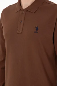 US Polo Shirt Assn. Men Brown Basic Sweatshirt - Image 7