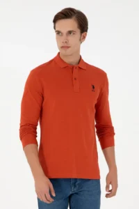 US Polo Shirt Assn. Men Brick Red Basic Sweatshirt - Image 4