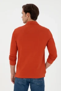 US Polo Shirt Assn. Men Brick Red Basic Sweatshirt - Image 5