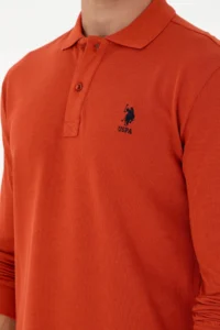 US Polo Shirt Assn. Men Brick Red Basic Sweatshirt - Image 6