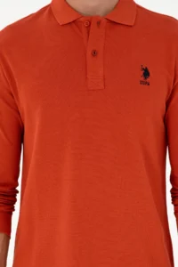 US Polo Shirt Assn. Men Brick Red Basic Sweatshirt - Image 7