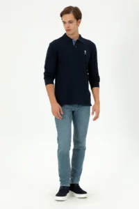US Polo Assn. Men Navy Blue Basic Sweatshirt - Image 4