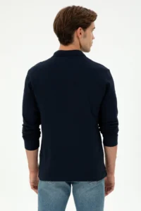 US Polo Assn. Men Navy Blue Basic Sweatshirt - Image 5